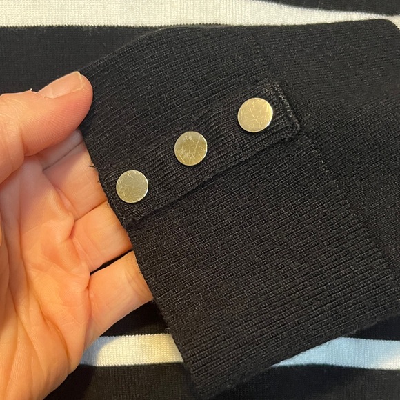 White House Black Market Black and White Striped Tunic - Picture 5 of 9